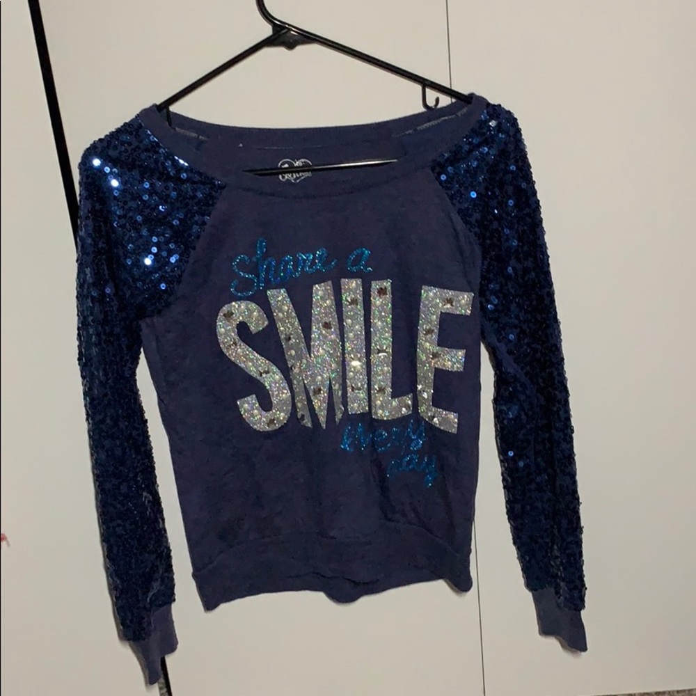 shirt with sleeves and sequins Justice